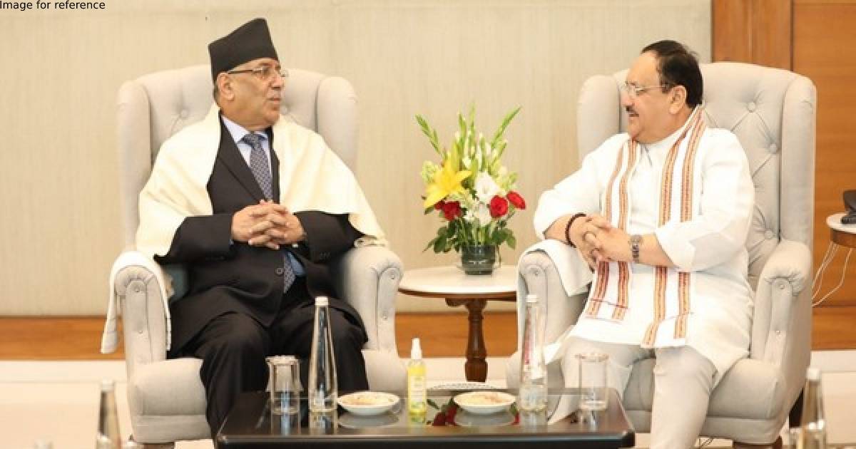 BJP President JP Nadda meets former Nepali PM Prachanda under 'Know BJP' campaign